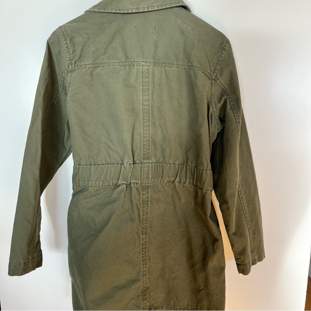 Joe Fresh Utility Jacket with Waist Tie – Women’s Small Olive Green Oversized - Picture 2 of 6